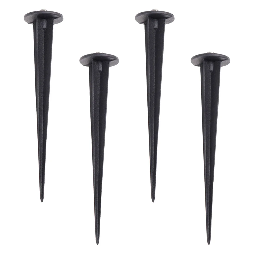 

4Pcs Durable Solar Light Plug Spikes Plug-in Lamp Nails Accessories Black