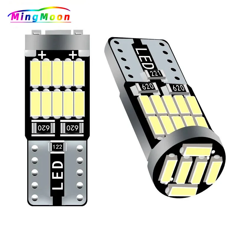 100pcs T10 Led Canbus W5W Led Bulbs 168 194 Signal Lamp Dome Reading License Plate Light Car Interior Lights led T10 Canbus