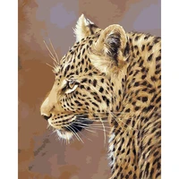 gatyztory 40x50cm paint by numbers leopard diy painting by numbers on canvas animals frameless digital hand painting home decor