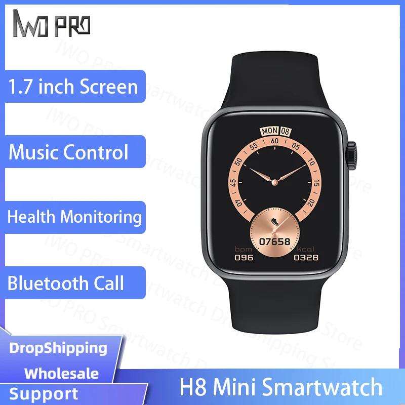 IWO PRO-reloj inteligente H8 Mini para mujer, Smartwatch con control...