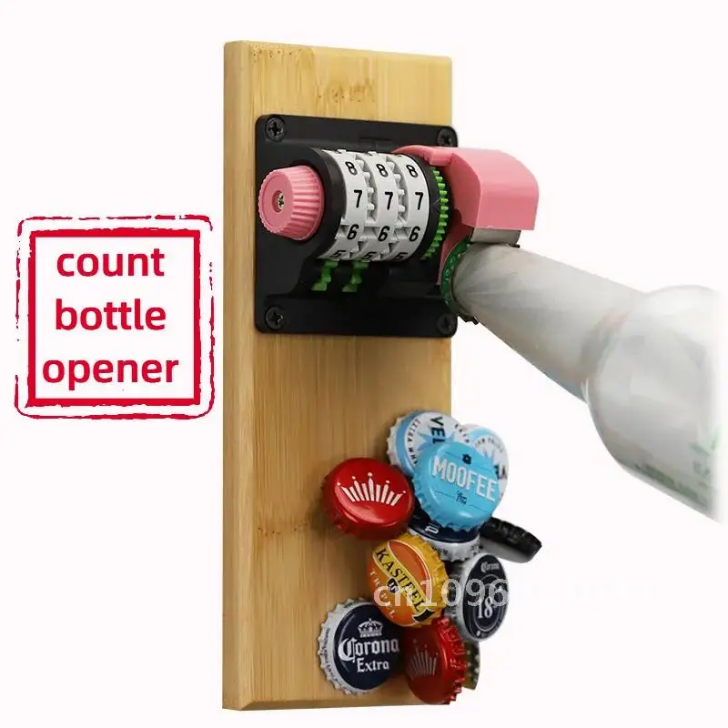 1Pcs Creativity Count Bottle Opener Wall Mounted Bar Beer Decoration Refrigerator Glass Wine Can Home Cap