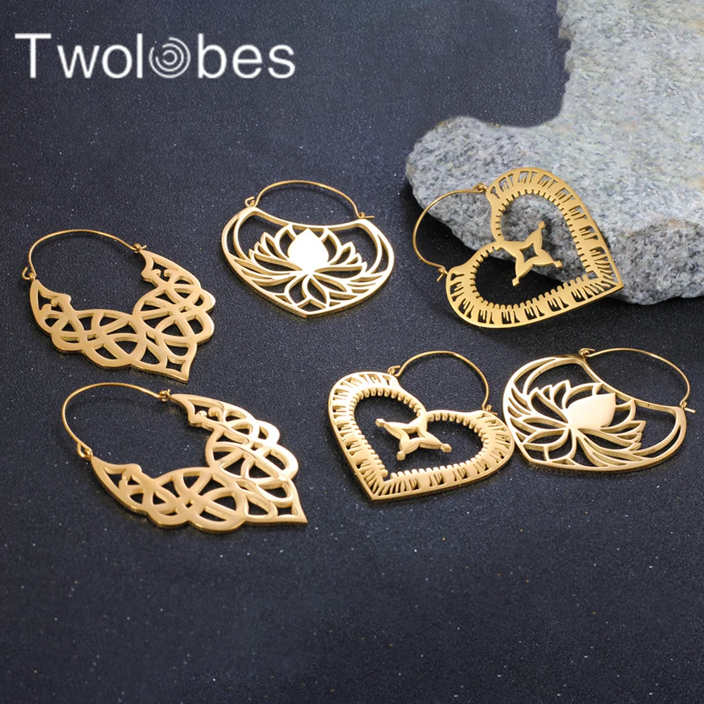 

2 шт., висячие серьги из нержавеющей стали