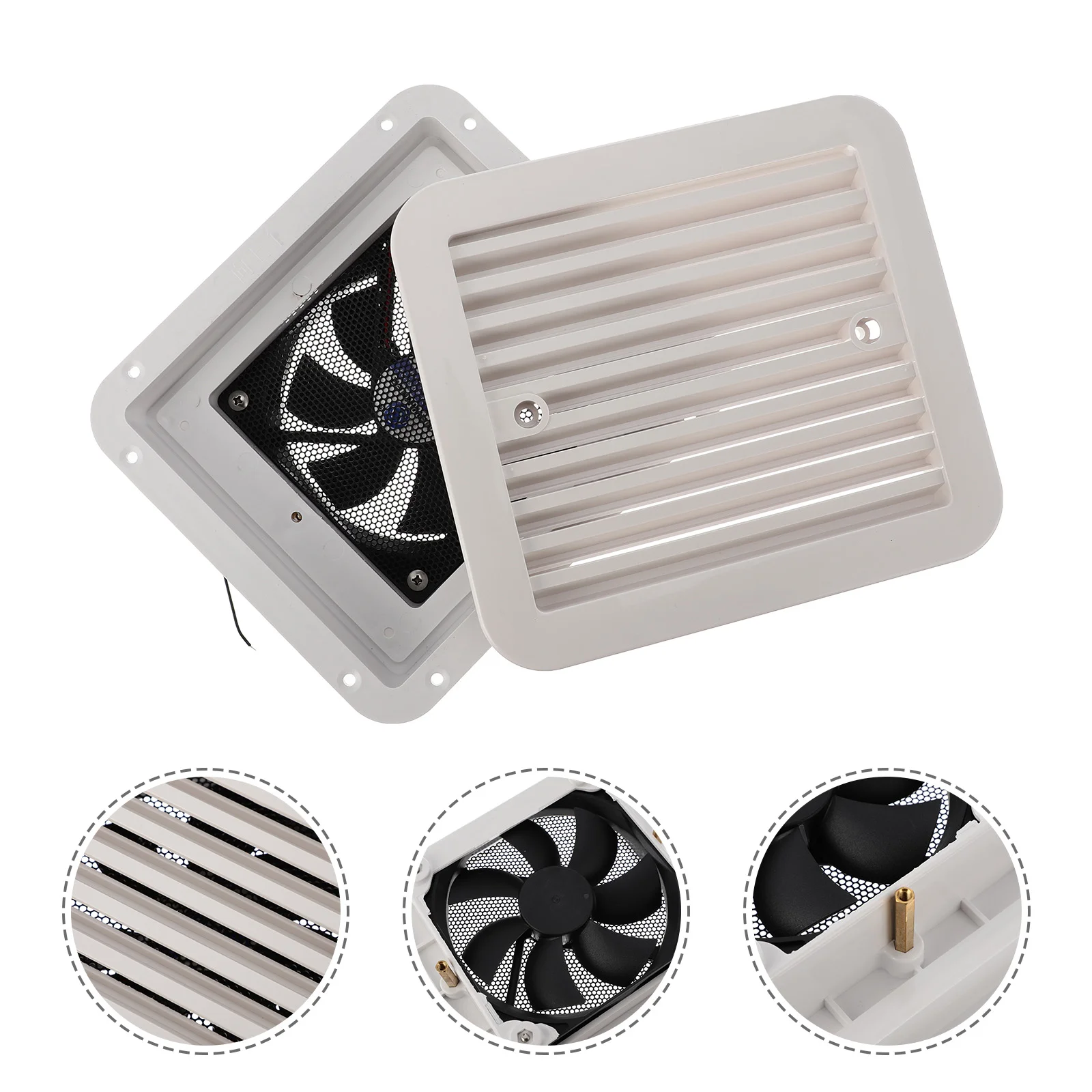 

12v Exhaust Fan Shutter Exhaust Fan, Universal Side Air Vent Wall Mounted Ventilation Exhaust Fan 12V for RV Trailer