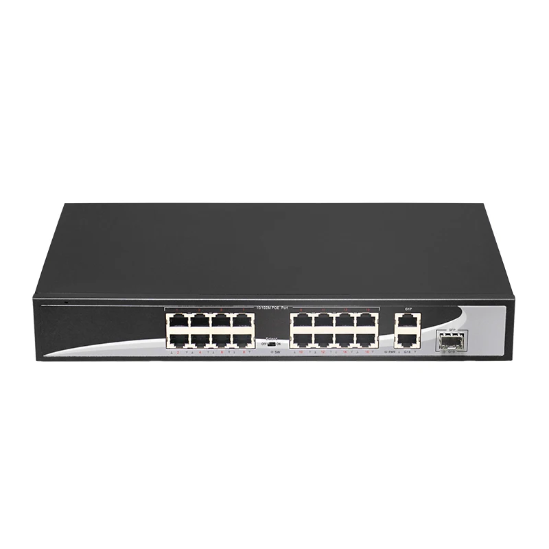 

16 Fast Ethernet POE 2 Giganet Ethernet Utp 1 GE SFP 16 port poe outdoor network switch