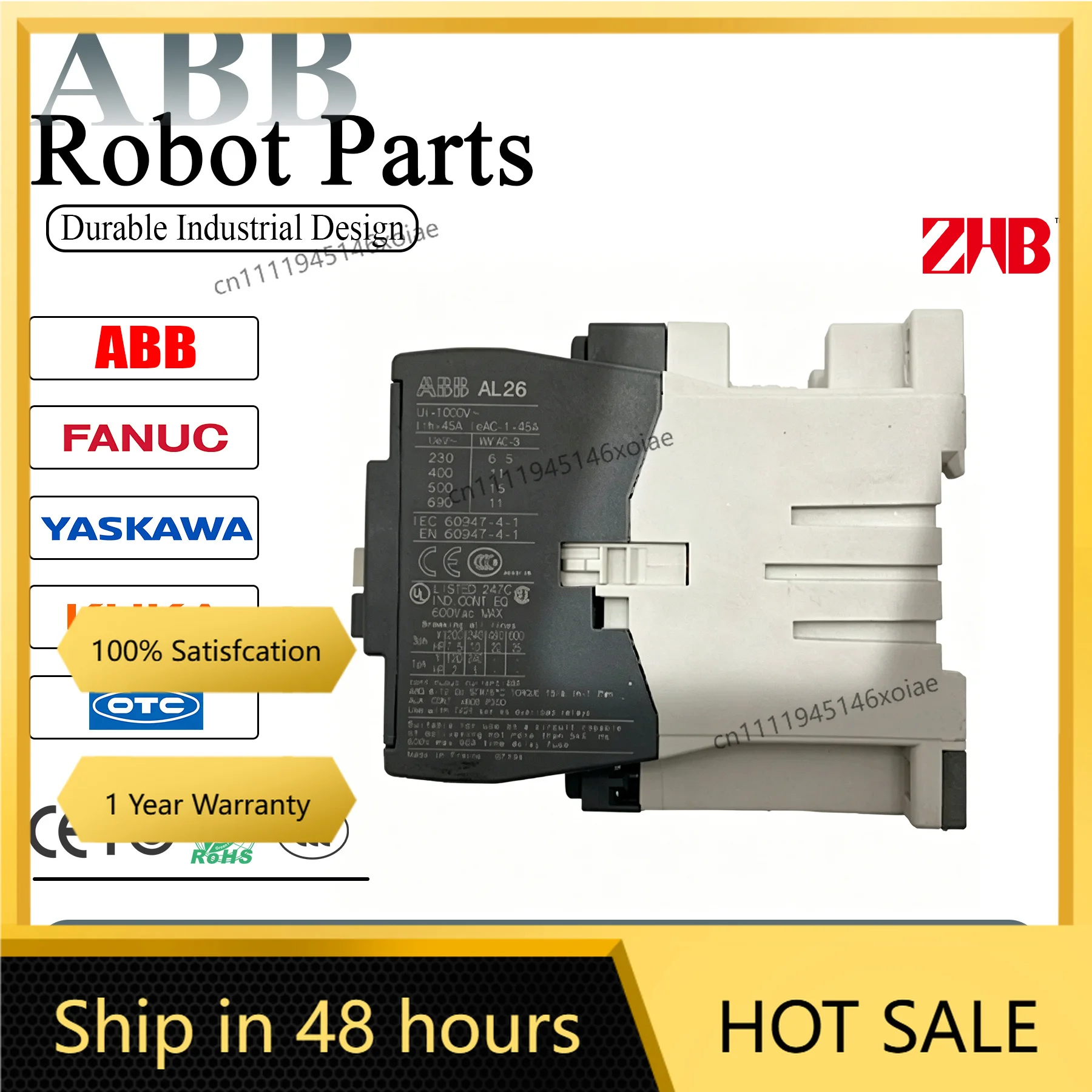 Фото Контактор ABB 3HAB2425-10, 24В DC, для контроллеров роботов IRC5 M2000, высокая надежность, робототехнический контактор ABB 3HAB2425-10, AL26-30-10 №1