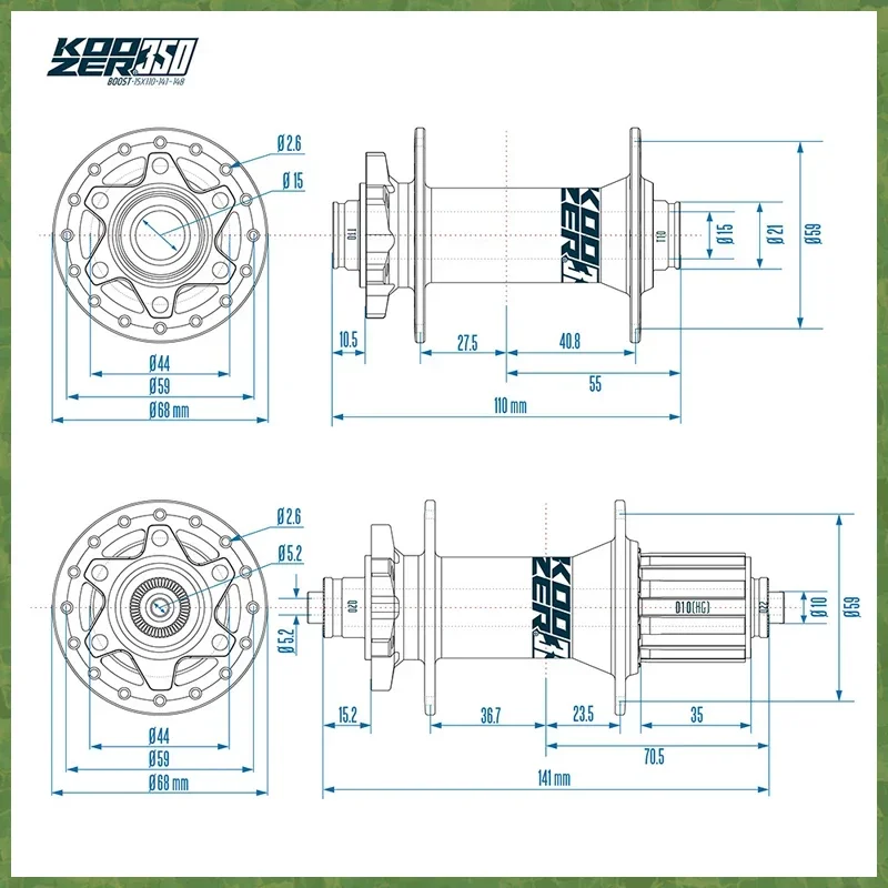 Ступица с храповым механизмом BOOST 32 отверстия шумные ступицы MTB 40 т