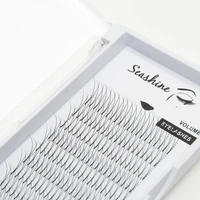 seashine premade eyelash long stem 2d individual eyelashes 8 18 mm extensions volume fans fake false eyelashes fans lashes