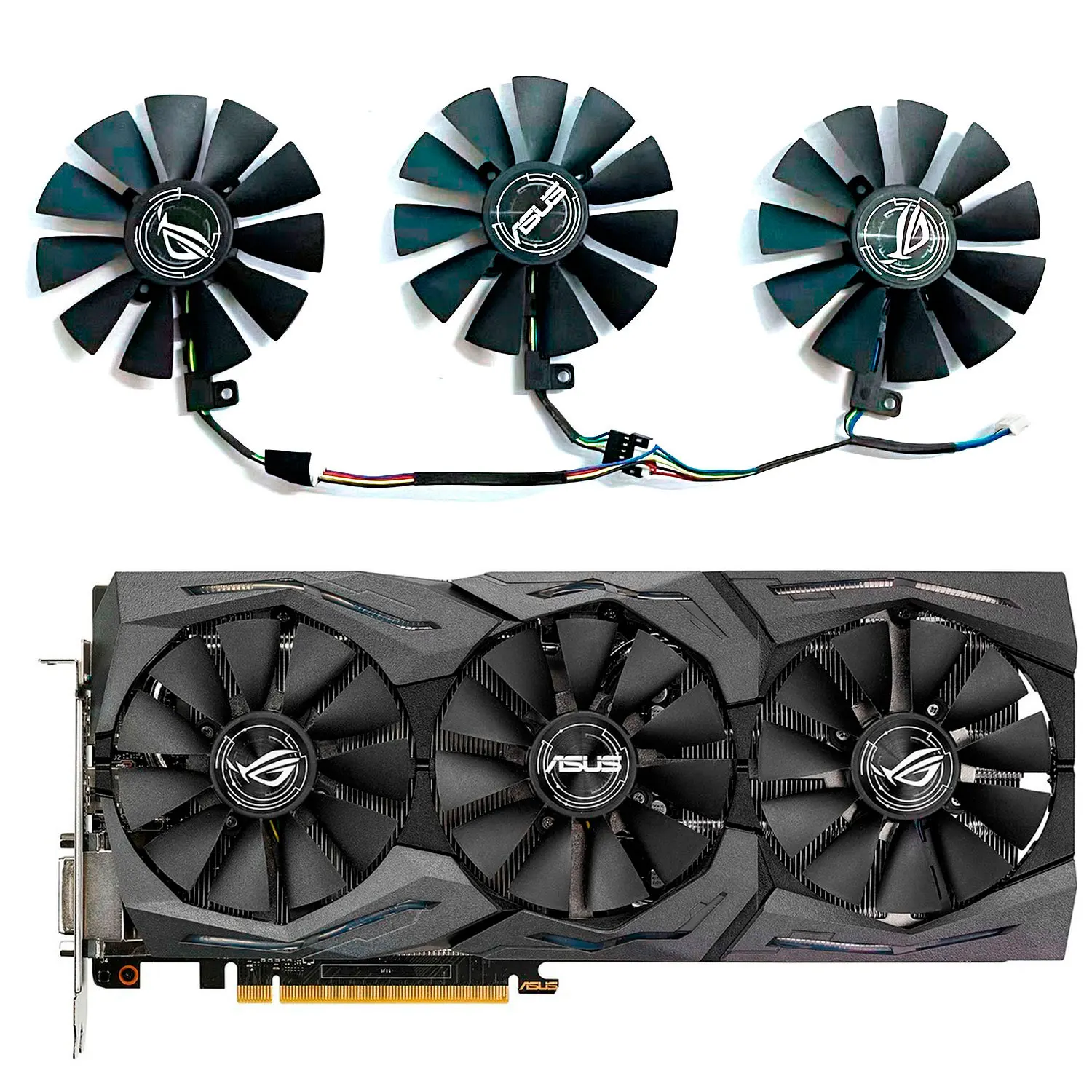 Фото Новый сменный вентилятор для видеокарты ASUS GeForce GTX 1070 1070ti 1080 1080ti ROG STRIX T129215SU/T129215SM №1