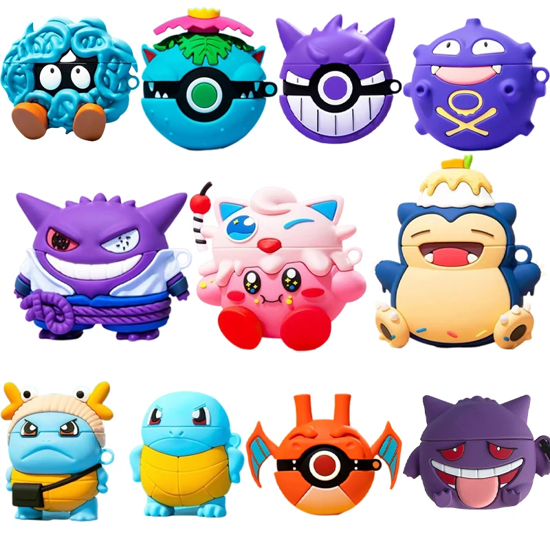 

Pokemon Anime Kawaii Jigglypuff Gengar Snorlax Koffing Cute Figurine Individuality Airpods Earphone Cover Birthday Present