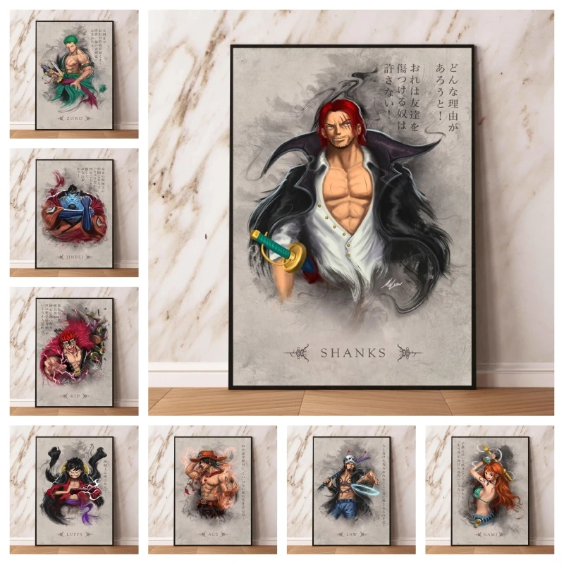 

Luffy Japanese Anime Canvas Paintings Modern Home Living Room Decorative Birthday Gifts Prints and Prints Wall Stickers Picture