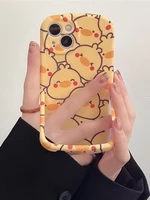12 pro case 2in1 cute kickstand yellow chicken grip phone holder cover for iphone 11 12 13 pro max xr x xs liquid silicon cases