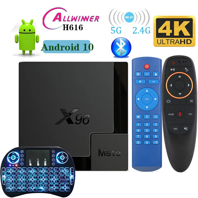 

ТВ-приставка X96 Mate Allwinner H616, Android 10, 2,4 ГГц, Wi-Fi
