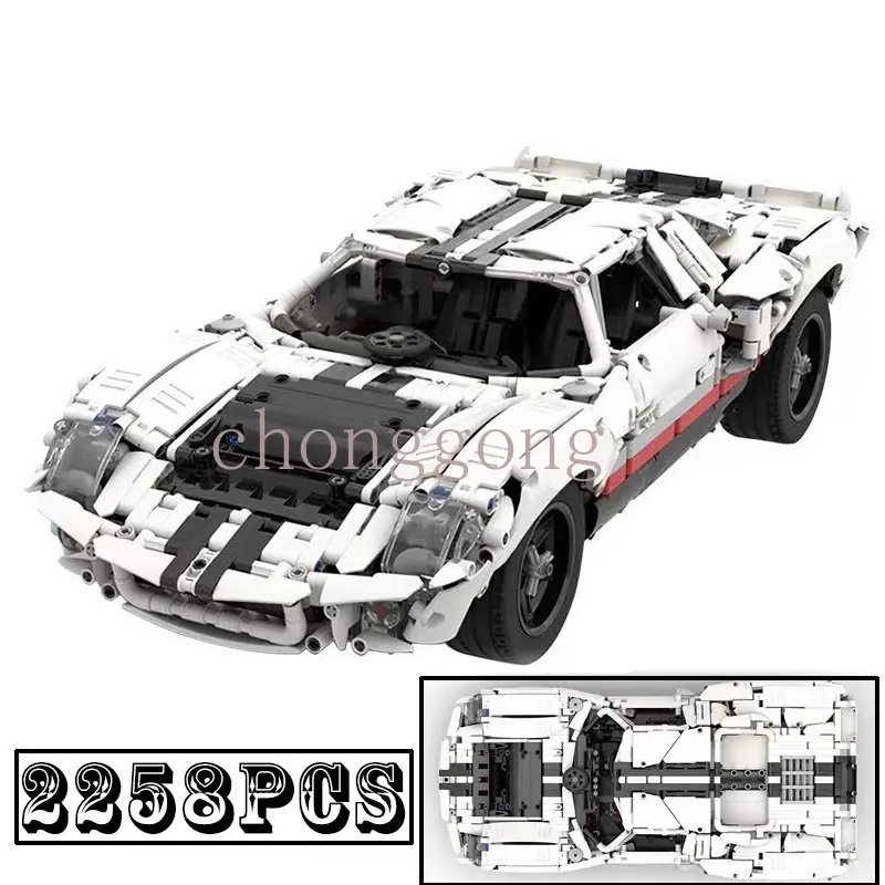 

New MOC-33807 GT40 MK I 1967 Supercar Classic Super Racing Sport Cars Building Blocks Bricks Speed Champion Kid Birthday Gifts
