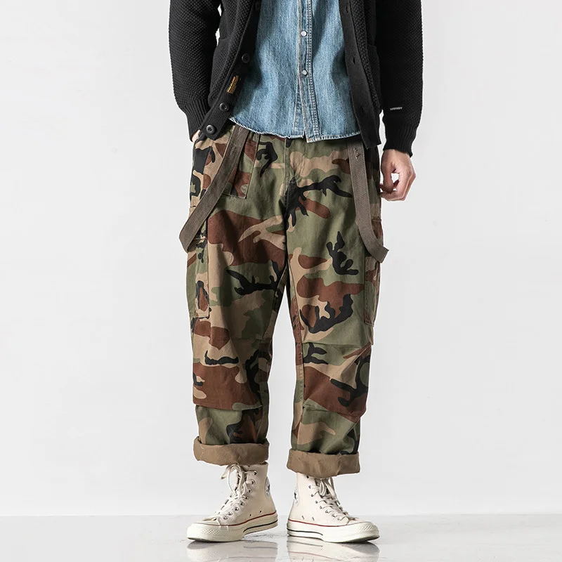 

Spring Military Style Camouflage Pants Men's Outdoor Trekking Hunting Hiking Combat Battle Shooting Multi Pocket Overalls Loose