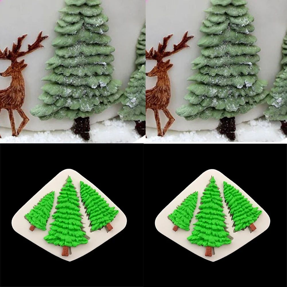 Силиконовая форма для помадки в форме рождественской елки кухонные инструменты