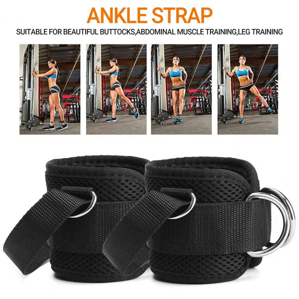 

Convenient Ankle Cuff Comfortable Nylon D-Ring Practical Ankle Protector Skin-touching Ankle Strap for Sports