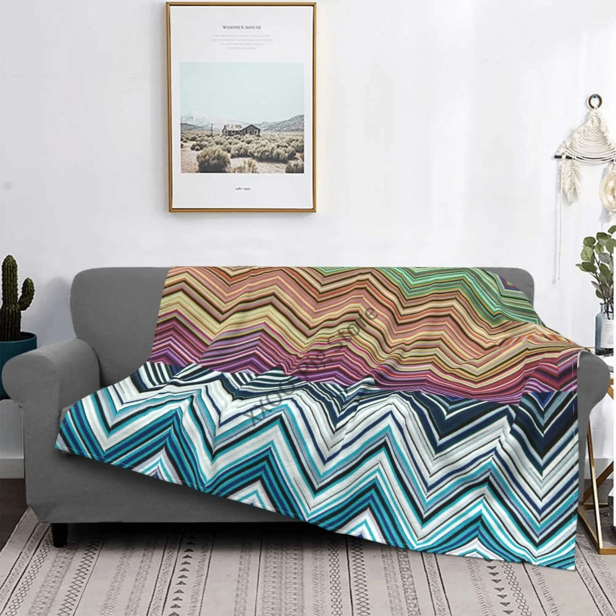 

Missoni Home Zigzag Throw Blanket Fleece Throw Blanket Bed Blanket Sofa blanket flannel Warm bedding On Home travel Adult child