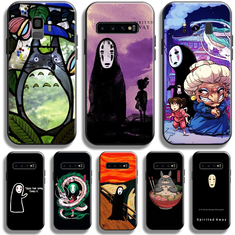 

Spirited Away Totoro No Face Man For Samsung Galaxy S10 S9 S8 Plus S10 5G S10 Lite S10E Phone Case Black Silicone Cover Soft