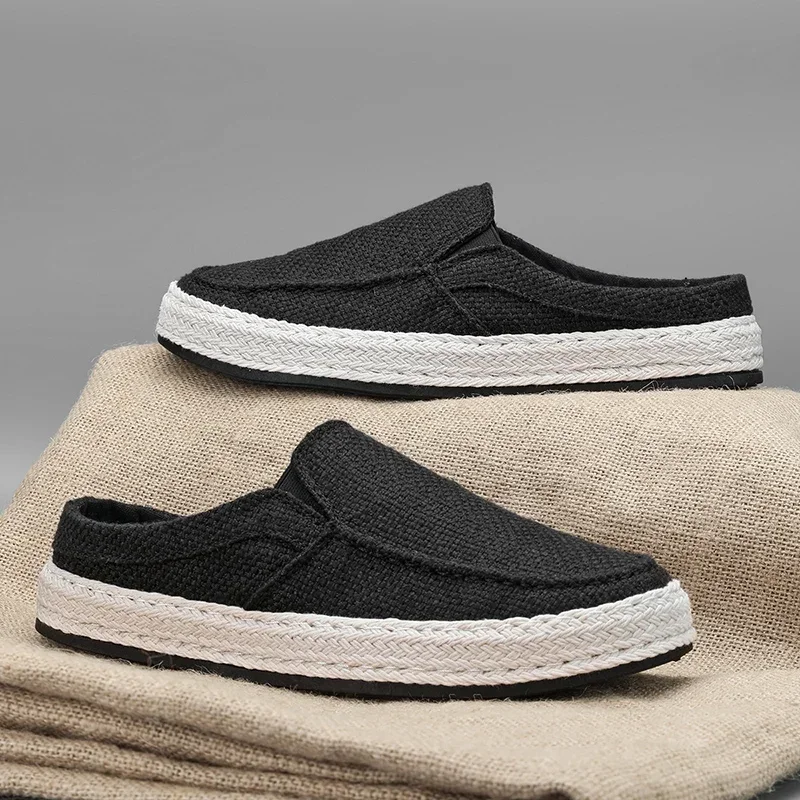 Новые холщовые повседневные туфли Мужские дышащие мужские легкие кроссовки
