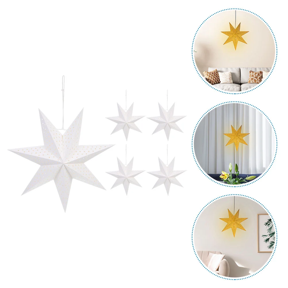 

Star Paper Lantern Shade Christmas Lamp Lampshade Hanging Lightornament Ceiling Ornaments Lanternspendant 3D Decorations