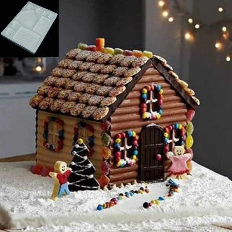 

3D House Door DIY Silicone Fondant Mould Cake Decoration Chocolate Cutter Mold