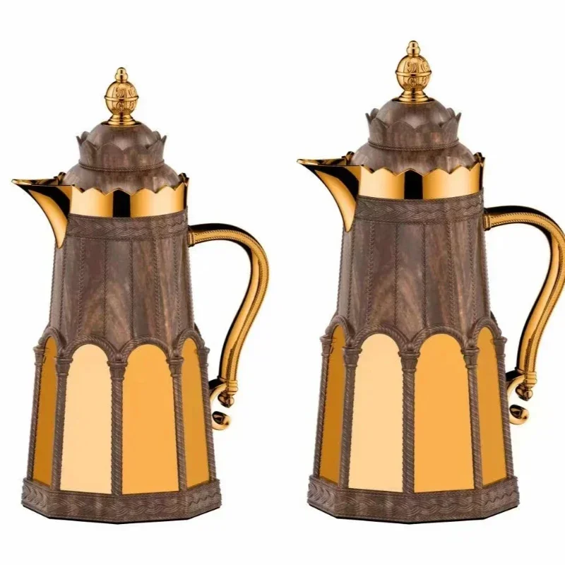 mode 1л + 0 7л набор термос жасминовые арабские фляжки Baile Stort-hari Pot teh Arab untuk Ramadan