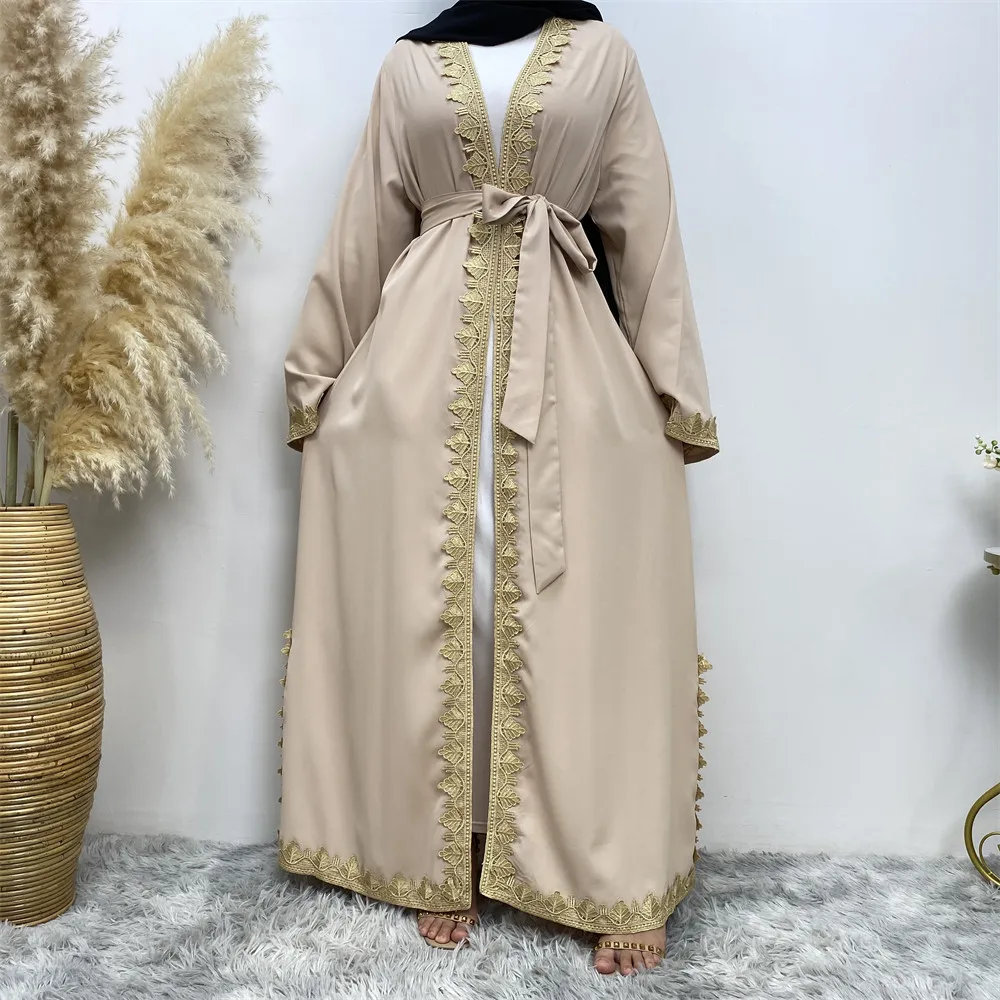 

Middle Eastern Muslim Fashion Embroidered Robes Turkish Leisure Cardigan Islamic Long Dress turkish dresses kaftan