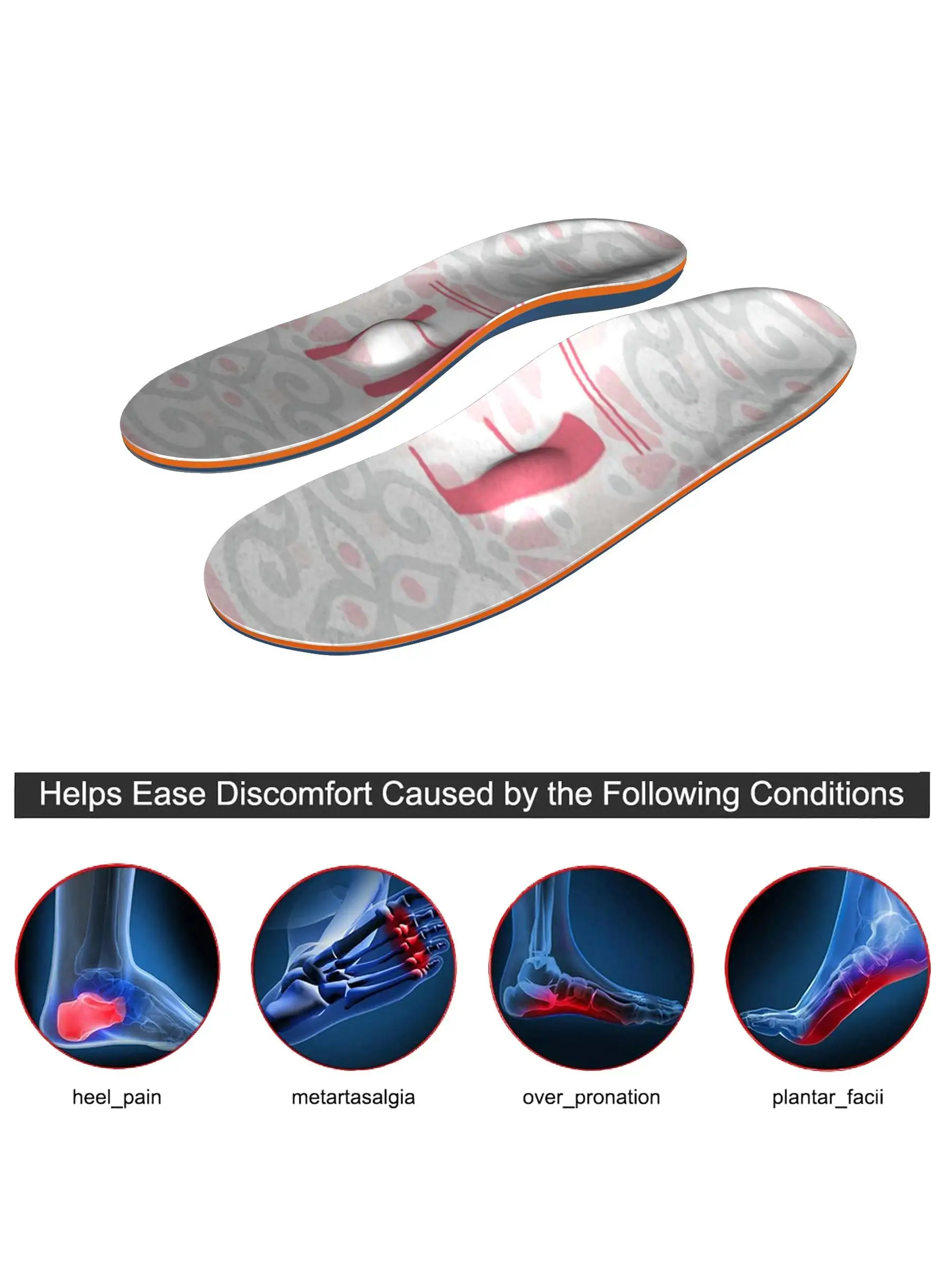 Advanced customization plantar fasciitis foot pad flat foot high arch support orthopedic insole new men's and women's sports run