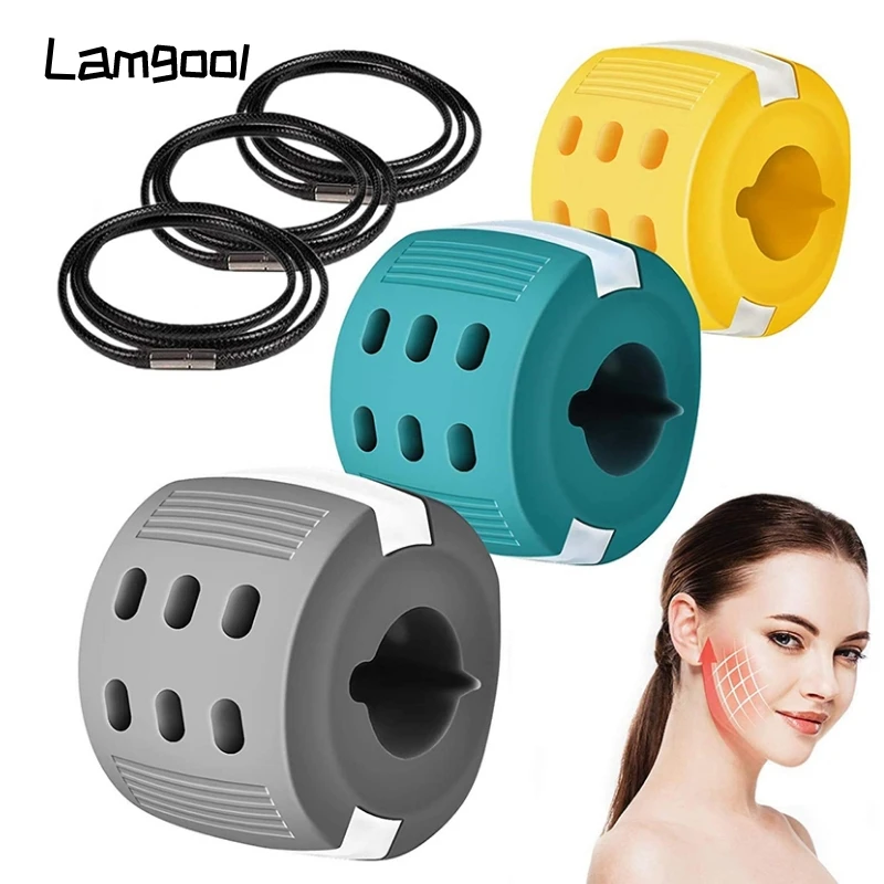 

30-50LBS New Food Grade Silicone Jawline Fitness Ball Face Jaw Trainer Facial Bite Muscle Chew Device Neck Mandibular Exerciser