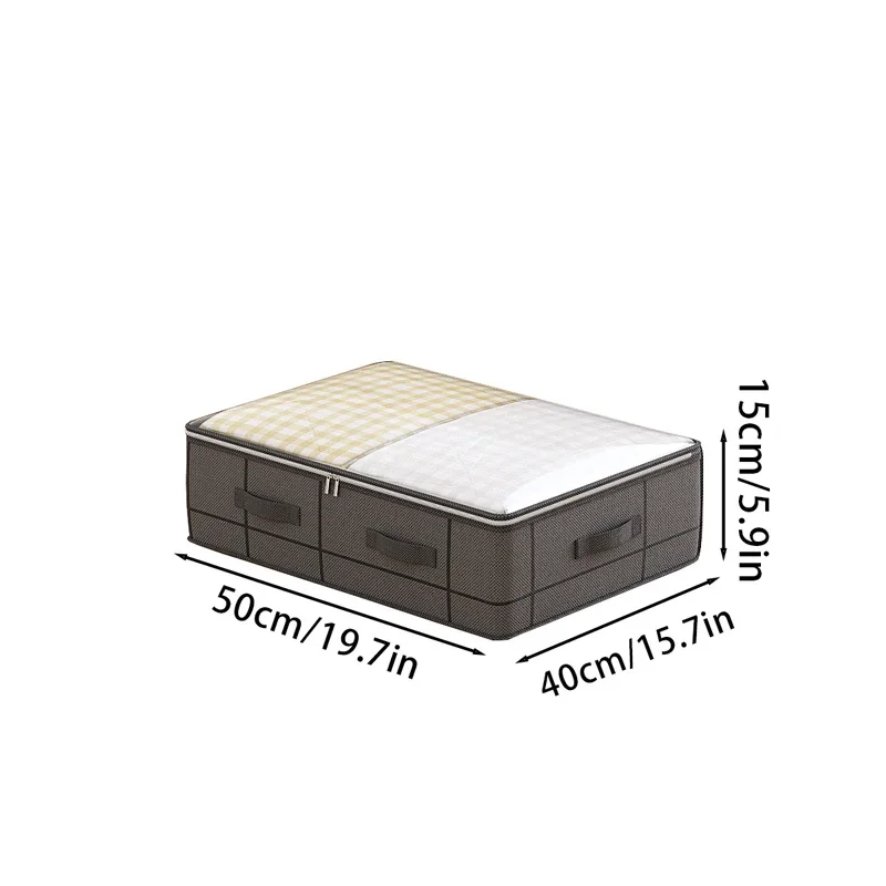 

Сверхмощная сумка для хранения под кроватью. Складной ящик для хранения с большим прозрачным окном, подходящий для шкафов. Постельное белье для одежды в общежитии.