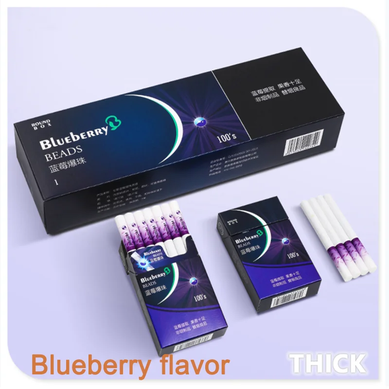

Blueberry Fruit Flavour Pops Beads Tea Cigarettes Men Women Non-tobacco Health Cigarettes Clear the Lungs