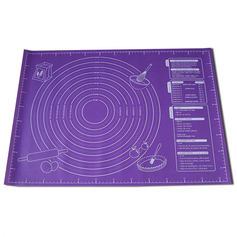 

60x45cm Large Silicone Mat Non-stick Kneading Dough Pastry Rolling Mat Baking Pads Kitchen Tools Pizza Cake Sheet Accessories