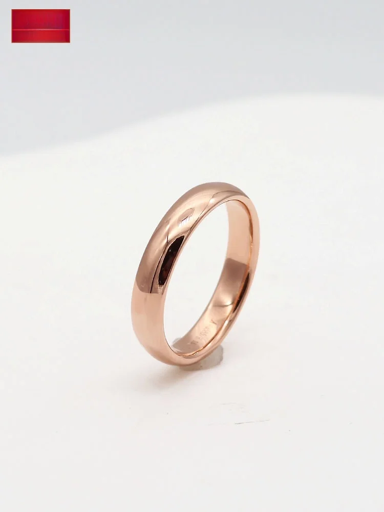 Jin Qilin Россия фиолетовое золото 585 пробы 4 карата розовое кольцо для пары глянцевый