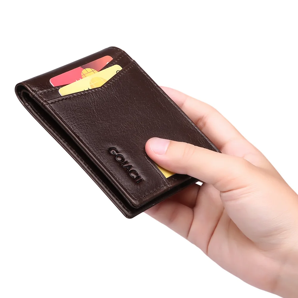 Кошелек мужской из натуральной кожи с RFID-блокировкой 100% | Багаж и сумки