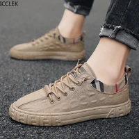 2022 spring new crocodile pattern elastic strap loafers mens casual breathable sneakers trendy shoes
