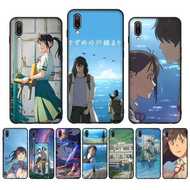

Suzume no Tojimari Phone Case for Vivo Y91C Y11 17 19 17 67 81 Oppo A9 2020 Realme c3