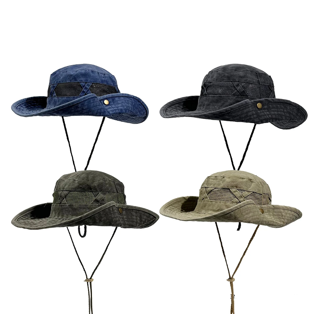 

2022 Summer Cotton Washed Cappello Pescatore Bonnet Fisherman Chapeau Fille Sun Caps For Women Designer Bucket Panama Hat