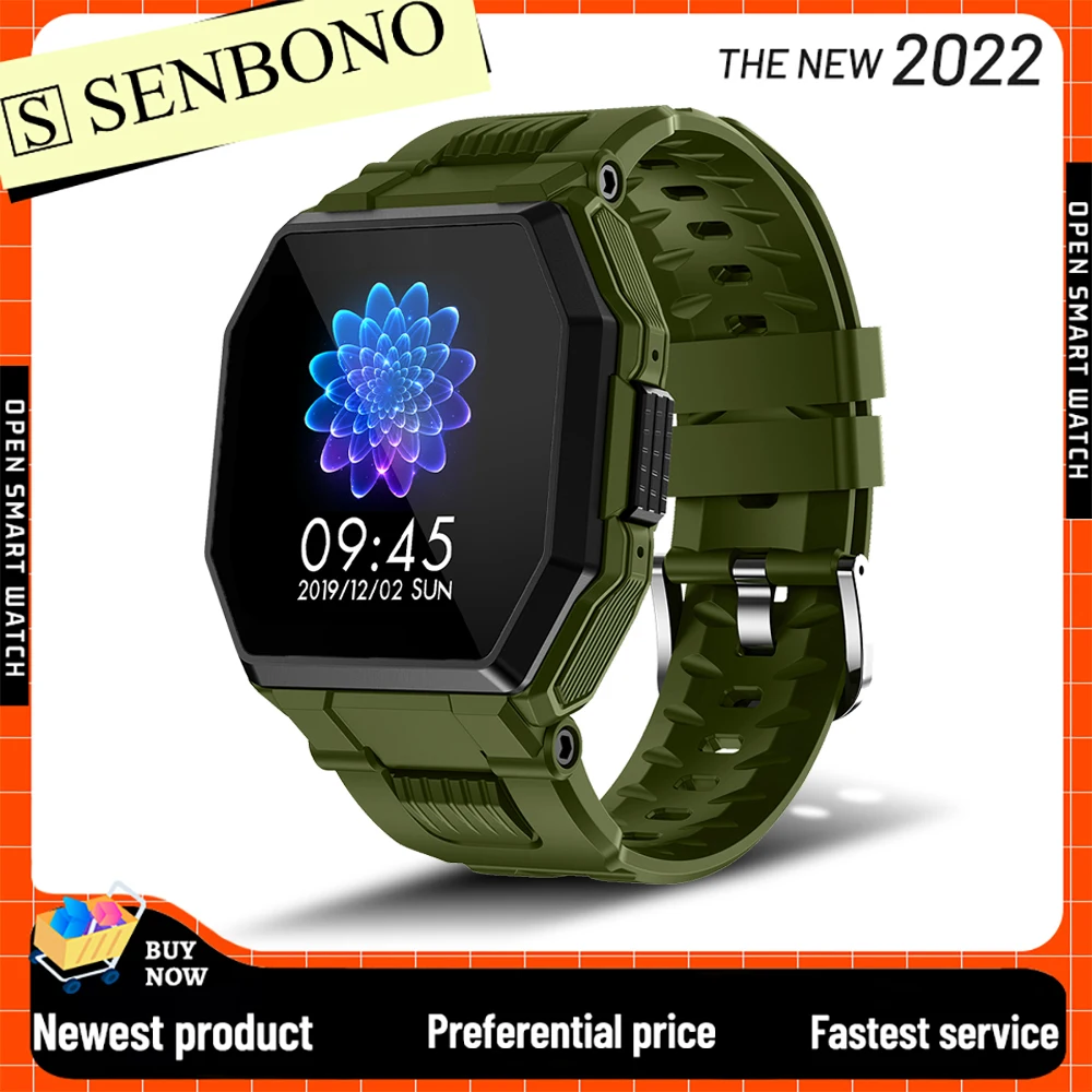 

SENBONO 2022 Smart Watch Men Bluetooth Answer Dial Call IP67 Waterproof Watches Heart Rate Monitor Sports Smartwatch Women+Box