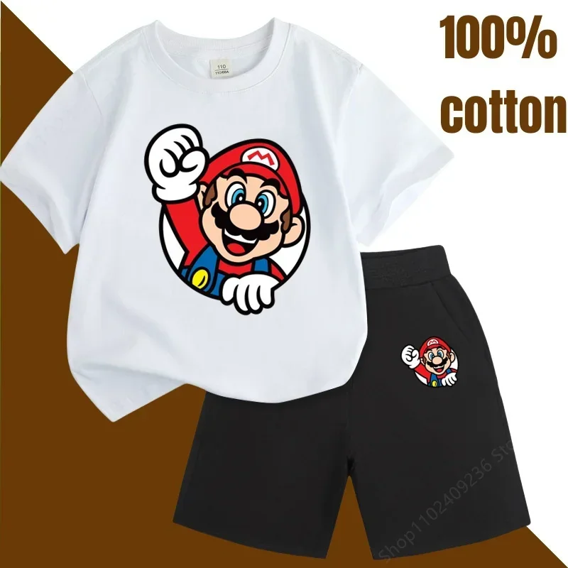 MINISO хлопковая футболка детская голубая