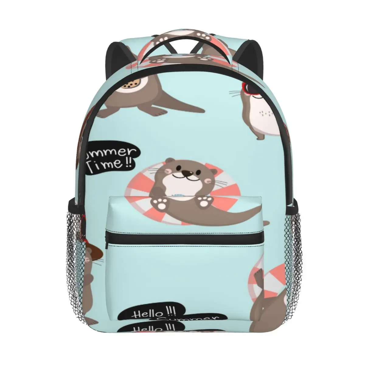 Cute Otter In Summer Holidays Kids Backpack Toddler School Bag Kindergarten Mochila for Boys Girls 2-5 Years