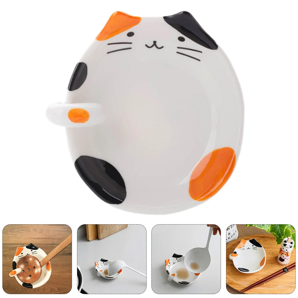 

1pc Cooking Utensil Rest Spoon Keeper Spoon Holder Ladle Rest for Restaurant Kitchen