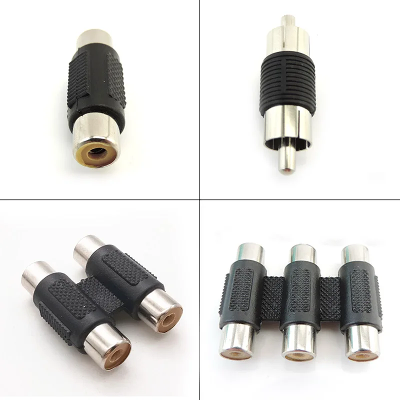 

Audio Video Connector 3 RCA AV Coupler Mini RCA 2RCA 3RCA male Female To Female Adapter Socket Extension Converter J17