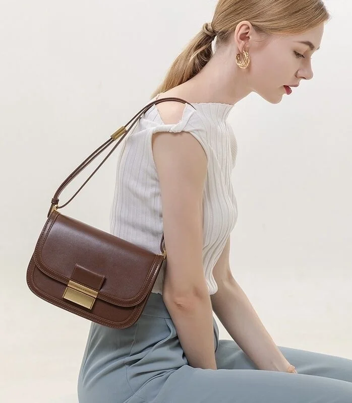 

Luxury Designer Women Shoulder Bags Leather Handbag Versatile Small Crossbody Bag Fashion Tofu Bag Ladies Messenger Bag 2023 New