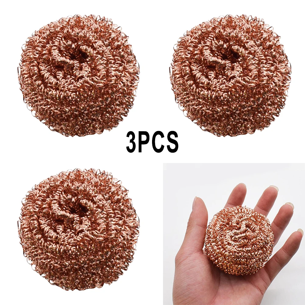 

3PCS Copper Metal Wire Sponge Ball Iron Tip Nozzle Cleaner Slag Remover Cleaning Ball Desoldering Soldering Iron Mesh Filter