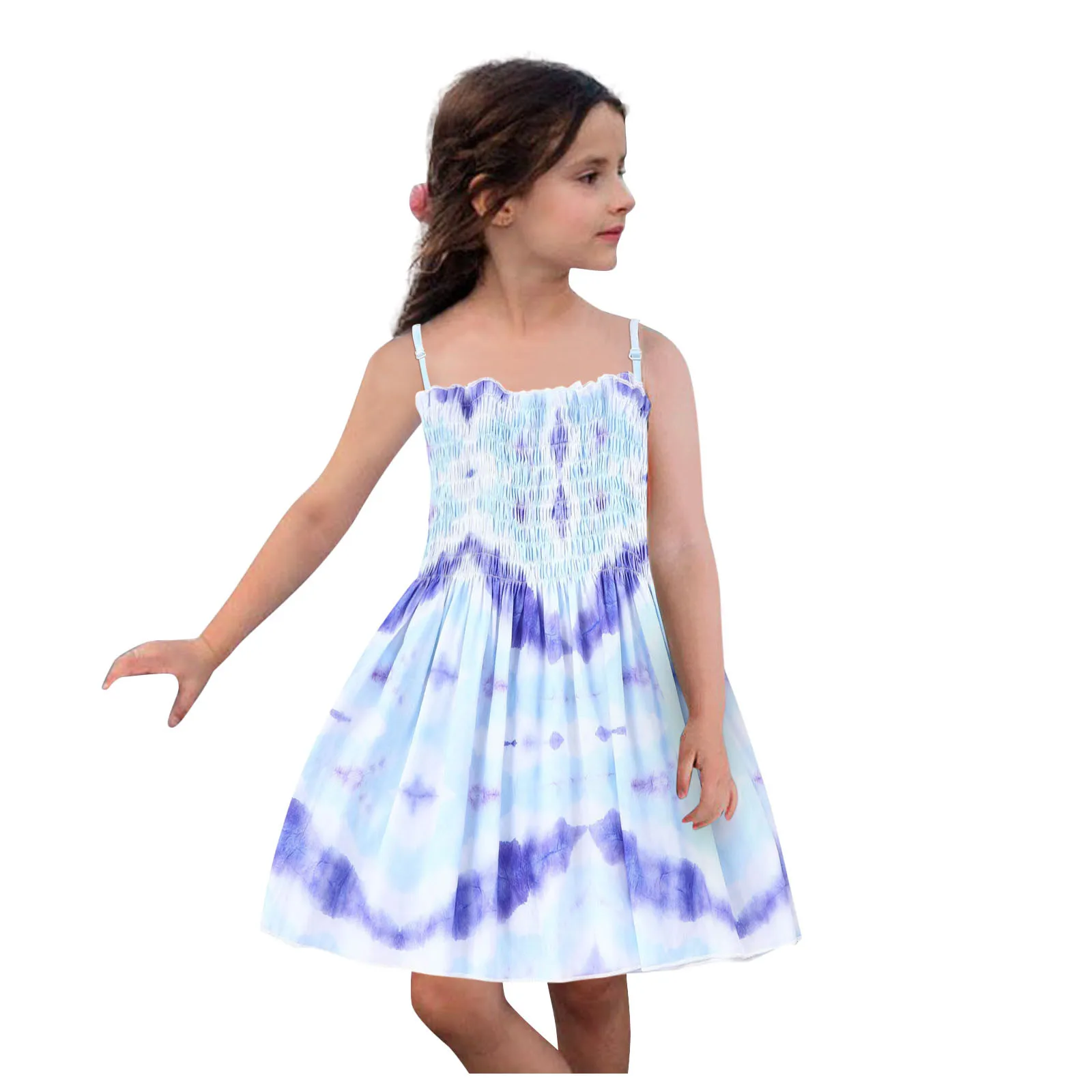 

Детское пляжное платье Tie-Dye, летнее платье и юбка для девочек