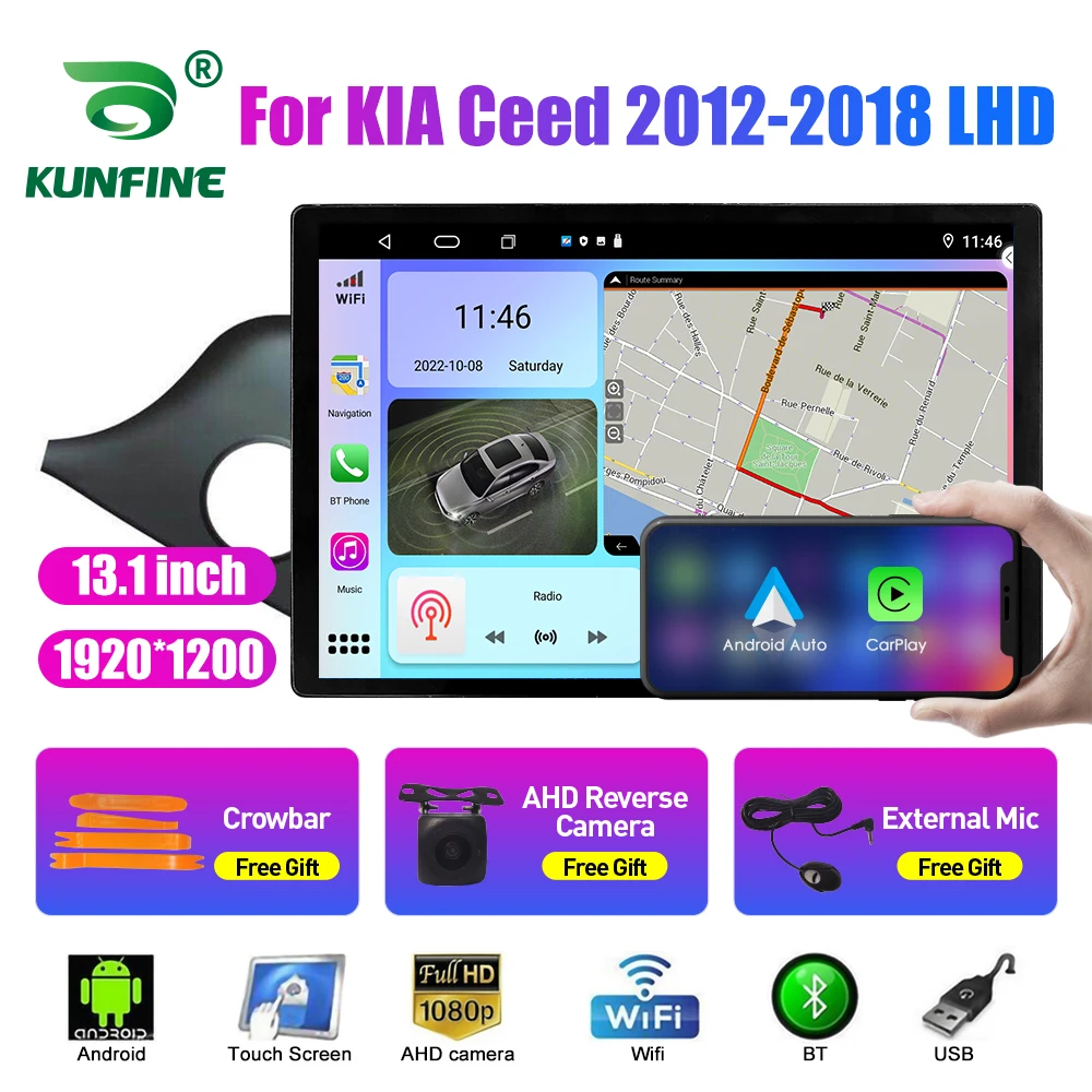 

Автомобильный радиоприемник 13,1 дюйма для KIA Ceed 2012-2018 LHD Автомобильный DVD GPS-навигатор стерео Carplay 2 Din Центральный Мультимедиа Android авто