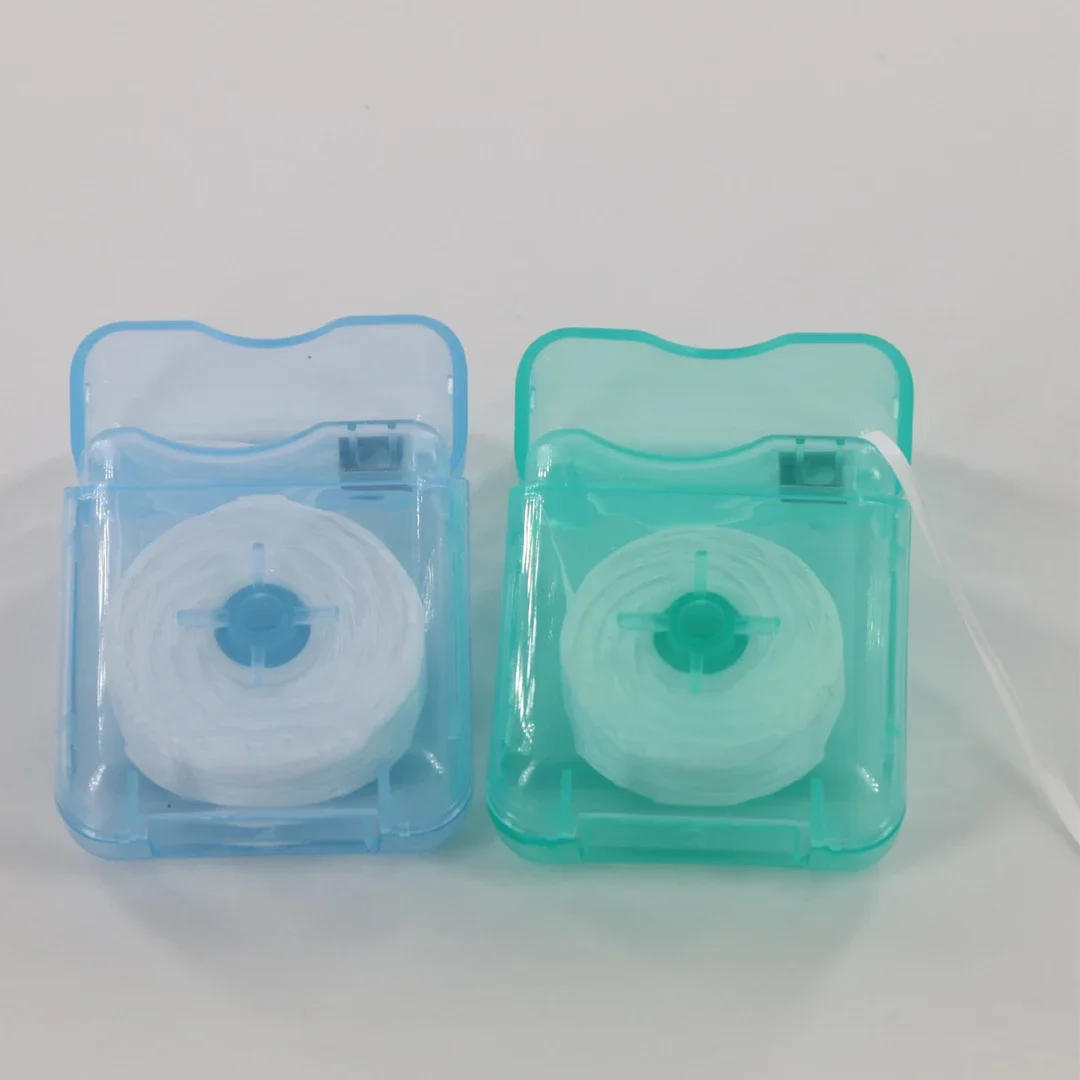 50 м/рулон зубная нить со встроенной катушкой воск нейлоновые фторопласт Macromolecule