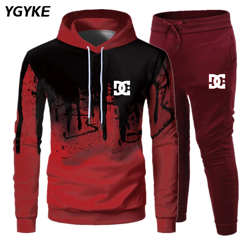 

2022 Autumn and Winter men's New Sweatshirt Suit DC Trend Brand Casual Sweater Korean Version Loose Warm Suit