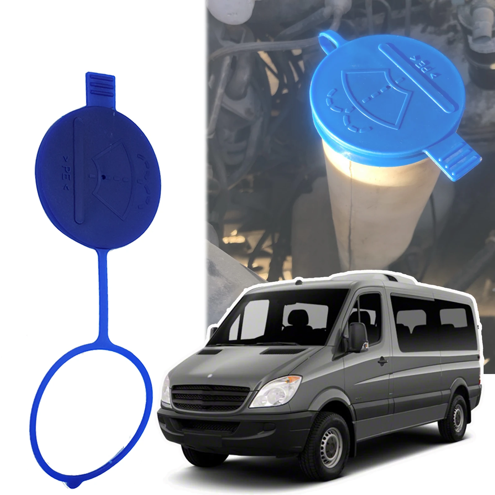 

Car Windscreen Washer Fluid Reservoir Cap Bottle Cover Water Tank Lid For Mercedes Benz Sprinter 2500 3500 Vito W638 VW Crafter