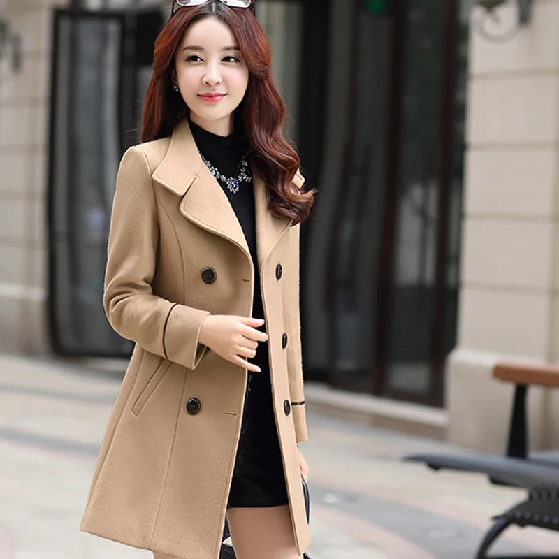 

New Women's Wear Nizi Windbreaker Coat Short Woolen Coat